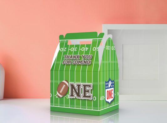 Football, Touchdown, 1st birthday, 2nd Birthday, Party Favor Box