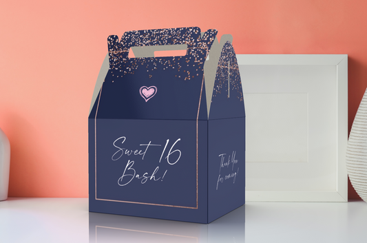 Sweet 16, Sweet 16 Bash, Birthday Favor Box