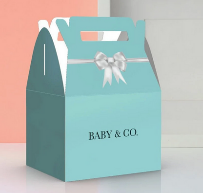 Caja Para Regalos Baby Co, azul y rosa, Baby Shower