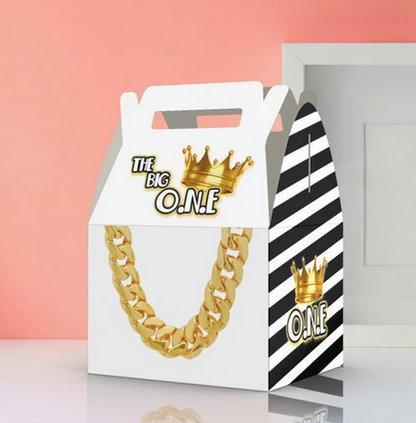 The Big ONE, Gold Chain 1st Birthday, Party favor box