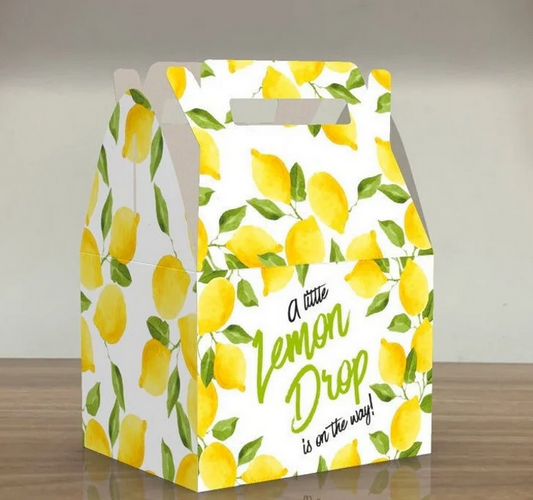 Little Lemon Drop, Lemon, Gender Reveal, Baby Shower Favor Box