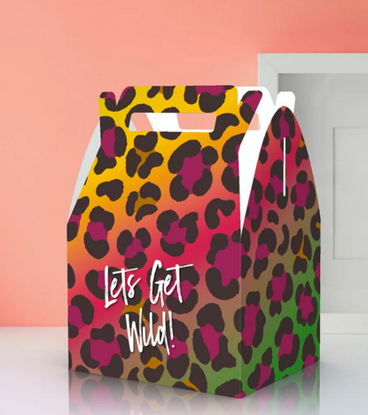 Lets Get Wild, Jungle, Cheetah Print, Bachelorette Party, Birthday Favor Box