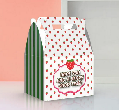 Strawberry, Hope you had a berry good time, Farm, Berries Favor Box