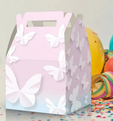 Butterflies, Pastel Butterflies, White Butterflies, Birthday, Babyshower Favor Box