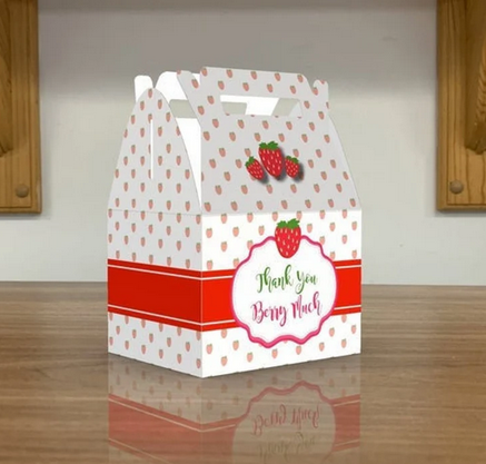 Thank you Berry Much, Strawberry, Farm, Berries Favor Box