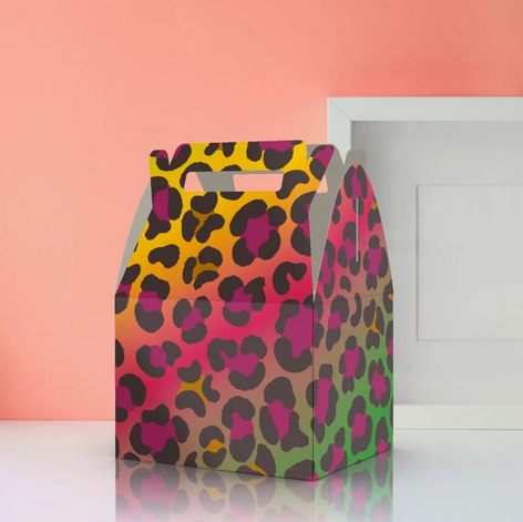 Cheetah Print, Colorful, Jungle, Birthday, Bachelorette Party Favor Box