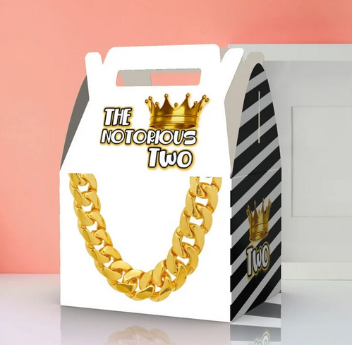 Notorious TWO, Gold Chain 2nd Birthday, Party favor box