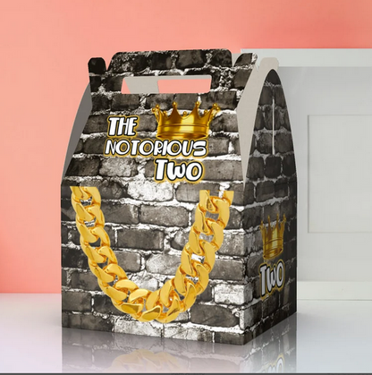 Notorious TWO, Gold Chain 2nd Birthday, Party favor box