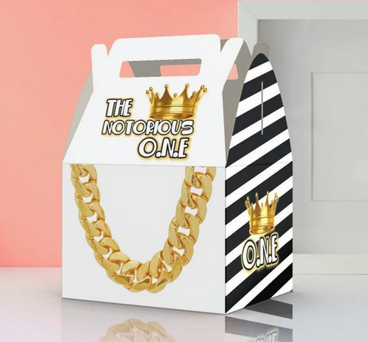 Notorious ONE, Gold Chain 1st Birthday, Party favor box