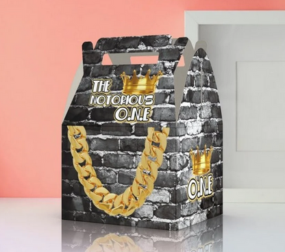 Notorious ONE, Gold Chain 1st Birthday, Party favor box