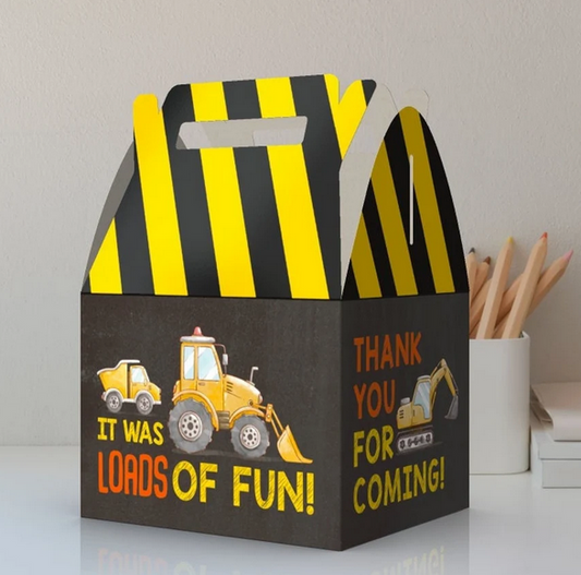 Loads of fun, Under Construction, Construction, Truck, Dump Truck Party Favor Box