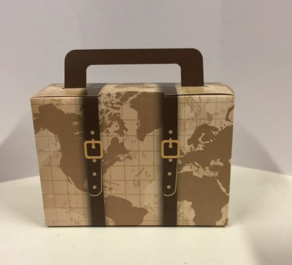 Vintage Map Suitcase Favor box