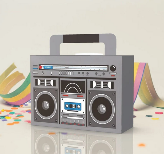 Caja de regalo tipo maleta Boombox