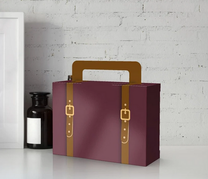 Burgundy Suitcase Favor Box