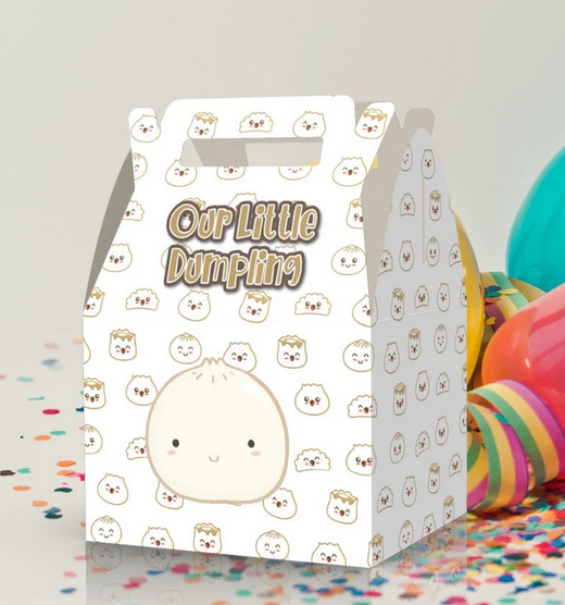 Our little Dumpling, Dumpling, Bao Party Favor Box