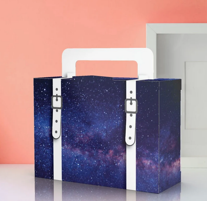 Caja de regalo de maleta Galaxy, espacio exterior