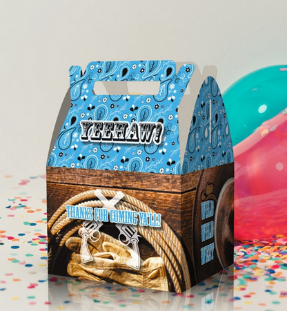 Cowboy, Yeehaw, farmer, Wild Wild West Favor Box