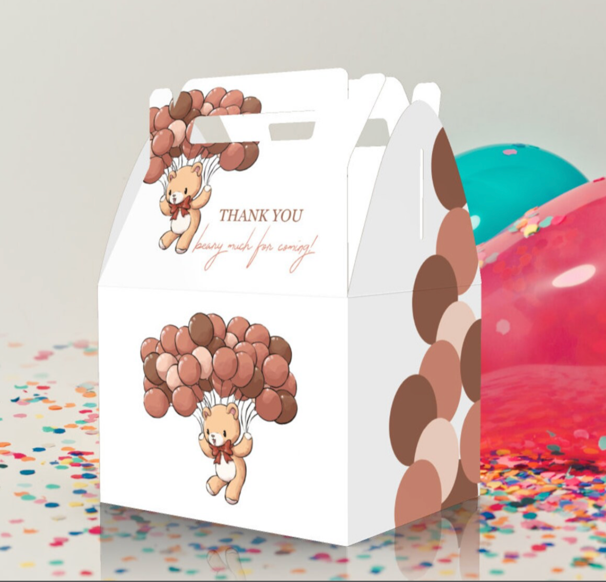 Beary Mucho, Muchas Gracias Beary, Oso, Globos, Woodland Favor Box