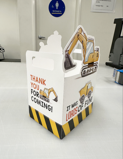 Construction, Loads of fun, Under Construction, Truck, Dump Truck Party Favor Box