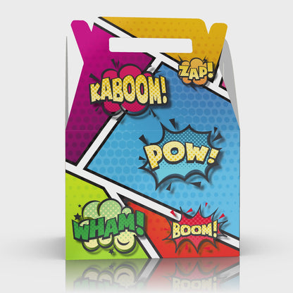 Super Hero, Comic Book, Villains Party favor box