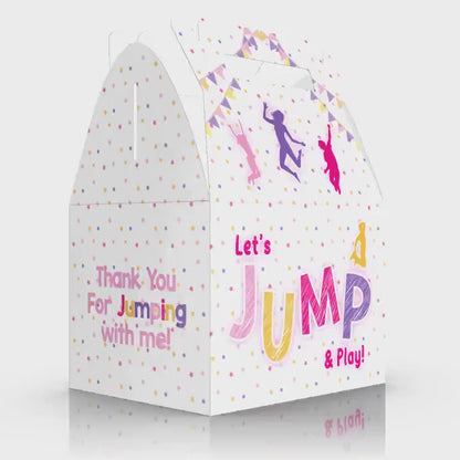 Let's Jump and Play, Trampoline, Bounce Party Favor Box