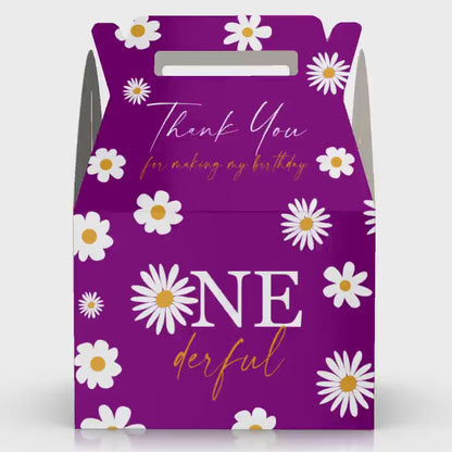 Onederful Daisies, 1st Birthday Party Favor Box