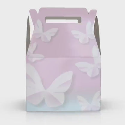 Butterflies, Pastel Butterflies, White Butterflies, Birthday, Babyshower Favor Box