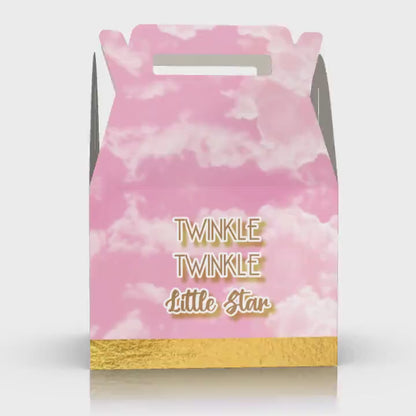 Twinkle Twinkle Little Star PINK, Nubes Rosadas, Caja de Favor Babyshower