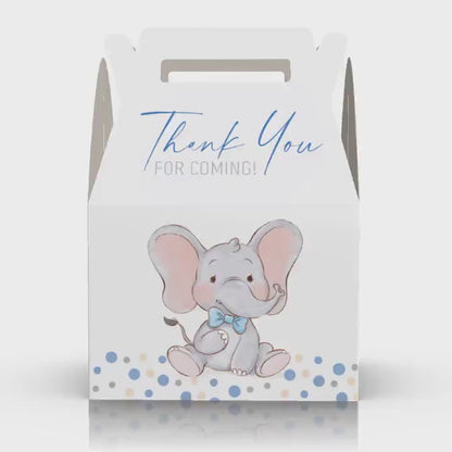 Cute Elephant, Blue spots, Pink spots Favor Box