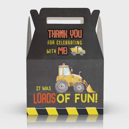 Construction, Loads of fun, Under Construction, Truck, Dump Truck Party Favor Box