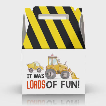 Loads of fun, Under Construction, Construction, Truck, Dump Truck Party Favor Box