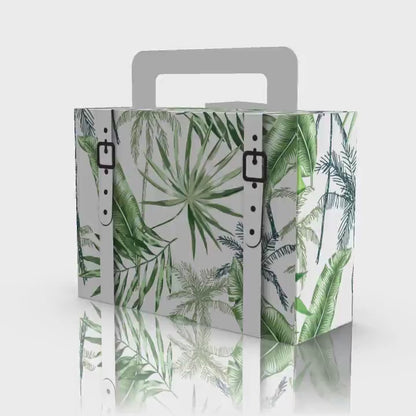 Jungle Greenery, Plants, Palm Tree Suitcase Favor box