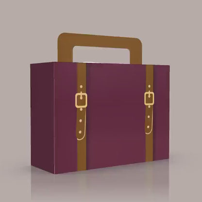 Burgundy Suitcase Favor Box