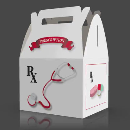 Doctor, Prescription, Nurse, Hospital Party Favor Box