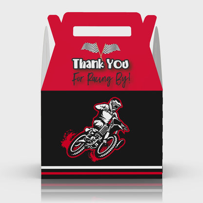 Dirtbike, Bike, Motorcycle, Thanks for racing by Party Favor Box