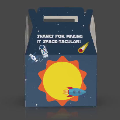 Space-tacular, Birthday,  Planets, Space, Astronaut, Comet favor box