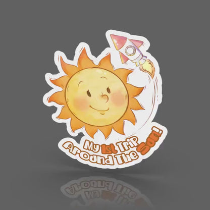 First Trip Around the Sun, 1st Birthday Sticker