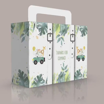 Safari, Jungle, Thanks for coming Suitcase Favor box