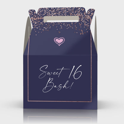 Sweet 16, Sweet 16 Bash, Birthday Favor Box