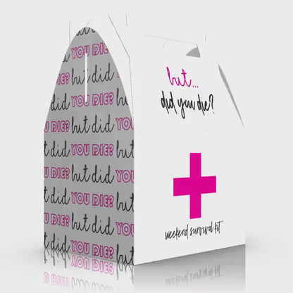 But did you die?, Weekend Survial Kit, Hangover, Bachelorette Party Favor Box