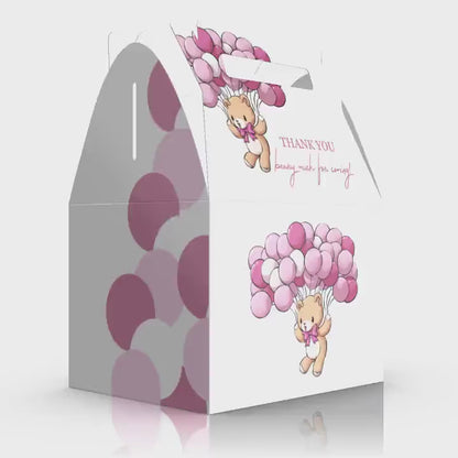 Beary Much, Thank you beary much, Bear, Balloons, Woodland Favor Box