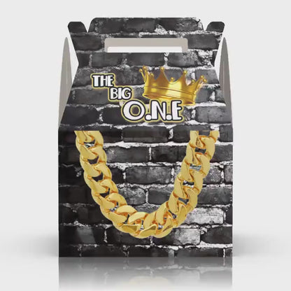 The Big ONE, Gold Chain 1st Birthday, Party favor box