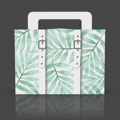 Watercolor Greenery, Pattern, Plants Suitcase Favor box