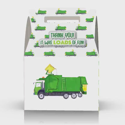 Garbage Truck, Truck, Dump Truck, Baby shower, birthday Party Favor Box